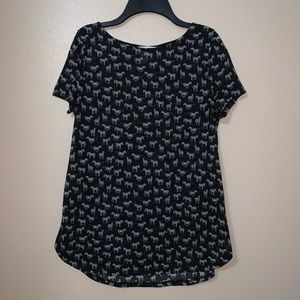 🤍 Zebra Print Tee Shirt Size Small